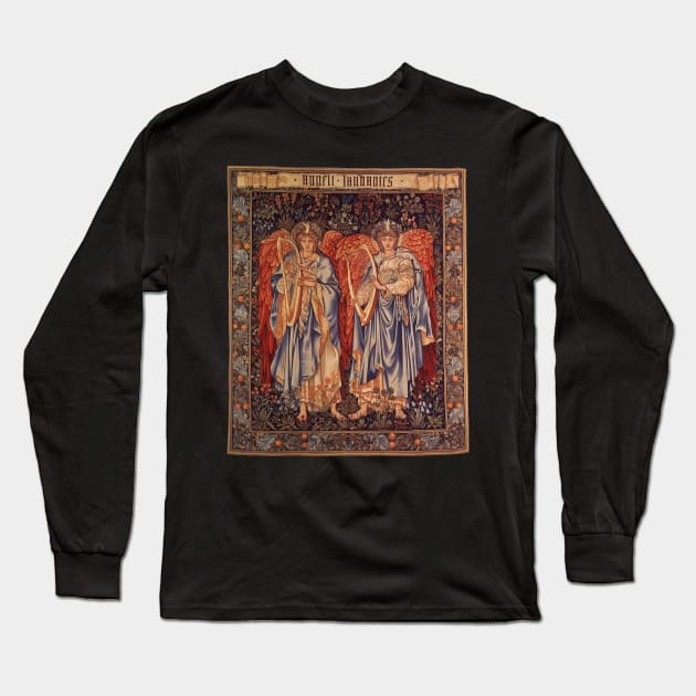 Angeli Laudantes by Sir Edward Coley Burne Jones Long Sleeve T-Shirt by MasterpieceCafe